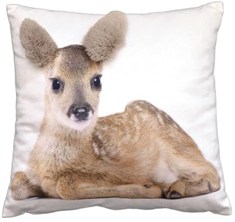 Kinzler Dekokissen, Hülle aus 100% Polyester, Hirsch, 40x40 cm