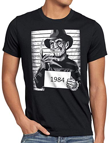 style3 Freddy 1984 Herren T-Shirt Halloween Horror Krueger, Größe:L