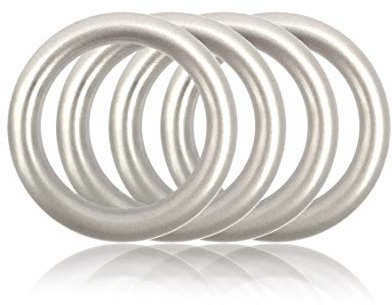 O - Ring aus Druckguss 25mm, 4er Set, DIY Hunde-Leine/Hunde-Halsband, nichtrostend, Ideal mit Paracord 550, Farbe: Silber matt