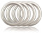 O - Ring aus Druckguss 25mm, 4er Set, DIY Hunde-Leine/Hunde-Halsband, nichtrostend, Ideal mit Paracord 550, Farbe: Silber matt