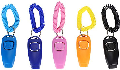 Hundeklicker und Pfeife, 2-in-1-Haustiertraining Pfeife Hochfrequenztraining und Verhaltenshilfe für alle Rassen und Altersgruppen Welpenfreundlich Ideal für Rückruf- und Beweglichkeitstraining für Ha