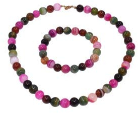 SchmuckDesignByEmma Farbenfrohes Collier aus Achaten