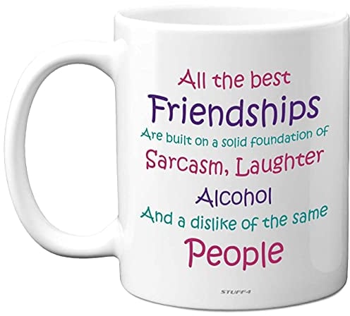 Stuff4 Friendship Mug - All The Best Friendships - Friends Cup Gifts for Women Funny, 11oz Novelty Friendship Mugs, Best Friend Mugs for Women