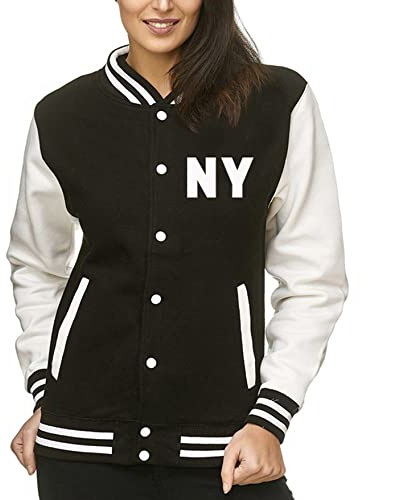 EZYshirt® Wunschinitalen Wunschnummer College Jacke für Damen | Herren College Jacke Damen | Frauen Baseball Jacke