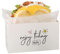 XIZHI 100 Stück Sandwich-Boxen (13,2 x 7,4 x 6,9 cm (L x H x B), Papier-Sandwich-Kuchenbox, Lebensmittelbehälter für Toast, Donuts, Sandwiches, Burger, zum Mitnehmen