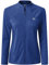 MoFiz Donna Giacca da Corsa Felpa Sportiva Leggera Manica Lunga Traspirante Top da Tuta Cerniera Integrale senza Cappuccio per Running Fitness Yoga Palestra con Tasche Blu L