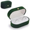 Samt Ringschachtel mit 2 Ringe,Ringbox Samt für Vorschlag、Geburtstag、Alentinstag、Geschenk,Reisen Schmuckaufbewahrung Mini für Ohrstecker、Brosche（DunkelgrüN）
