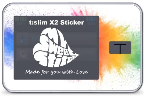 MySweetStitch Pumpen-Sticker für Tandem t:slim X2, Holi Festival | Individueller Look, passgenauer Zuschnitt, wasserabweisendes Premium-Vinyl, Schutz vor Kratzern