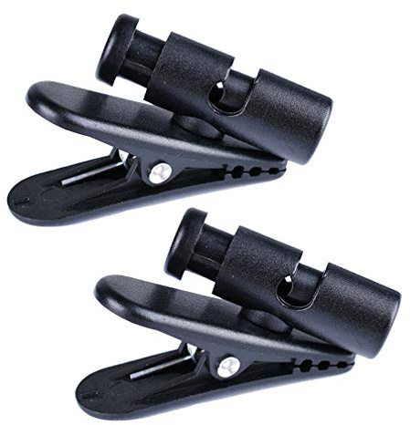 Operitacx 2pcs Rotatable Earphone Cable Clip for Shirts Black Headphone Wire Holder for Mobile Organize Secure Cables Effortlessly
