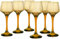 Glasmark Krosno Set di 6 bicchieri da liquore, 75 ml, per liquori, bicchierini da liquore, set regalo, vodka, colore miele, 6 x 75 ml