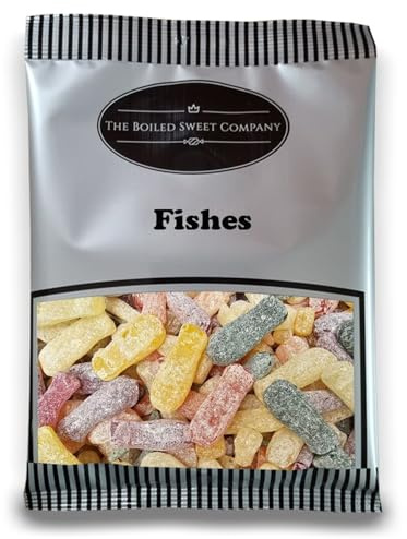 The Boiled Sweet Company® Fishes 1kg - Traditional Sugar Coated Boiled Sweets - Fruity Flavour - Old Fashioned Favourites - 1 Kilo Bulk Bag - Pick and Mix Sweets Share Size Bags