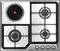 DE DIETRICH Plaque mixte DPE3601XM, 3 gaz + 1 électrique, Inox