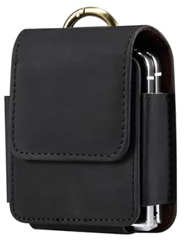 ANPNELEC Gürteltasche Hülle Premium Handy Gürteltasche mit Gürtelclip Gürtel Tasche Handytasche für Samsung Galaxy Z Flip 6 / Z Flip 5 / Huawei P50 Pocket/Oppo Find N2flip - Schwarz