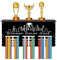 CREATCABIN Medaillenhalter,Trophäenregal,Medaillenaufhänger,Display Mit Regalständer,Sport,4 Reihe,Wandhalterung,Für Fußball,Laufen,Schwimmen,Auszeichnungenständer,40x20x10 cm-Gewinner Gibt Nie Auf
