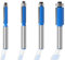 Bündigfräser 8mm Schaft, 4 Stück Bündigfräser Kugellager Oben Nutfräser Router Bits Für Holz,Fräser Set Für Oberfräse Top Bearing Flush Trim Bit Für Holzbearbeitungswerkzeuge Zum Schneiden, Trimmen