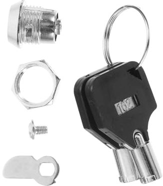 jojofuny 1 Set Cabinet Lock Tubular Key Lock Drawer Door Drawers Lock Mailbox Cabinet Tool Cupboard Lock Cabinet Cam Locks Tabletop Arcade Server with Key Stainless Steel