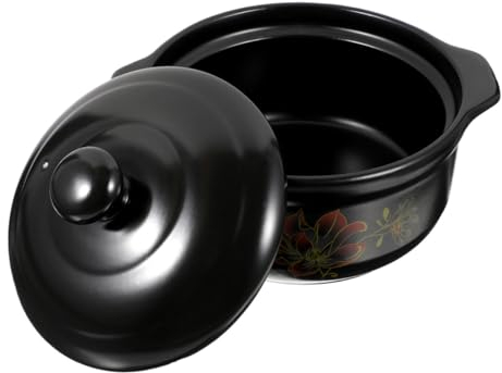 PRETYZOOM De Cerámica Multi-funcional Para Guisar Sopa y Bibimbap Olla Estable Con Asa Doble Para Cocinas De Gas y Eléctricas Energía y Gas