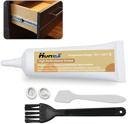 Horex Drawer Slide Grease 20g Cabinet Lubricant Door Hinge Window Sliding Rails Lithium Lube Anti Seize Squeak Rust Hardware Home Furniture Accessories for Kitchen Desk Dresser Closet Damper