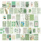 50-Piece Postcard Wall Collage Set Green Premium Wall Collage Kit Aesthetic Wall Collage Indie Room Decor Living Room Wall Collage Set Adrette Raumdekoration für das Schlafzimmer eines Mädchens