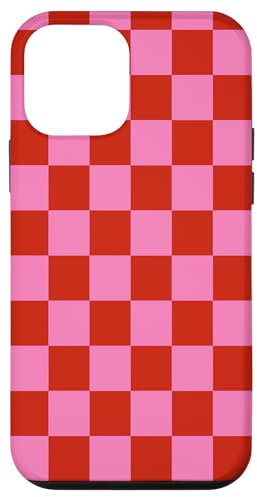 Red Pink Checkered Pink Red Checkered Pink and Red Checkered Case for iPhone 12 mini