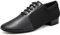 Uonpie Zapatos de Baile Latino Modernos para Hombre con Cordones Tango Salsa práctic de salón Zapatos de Baile Tacón Bajo Negro, 43 EU