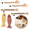 6 Stück Katzenminze Spielzeug,Natürliches Katzenminze Sticks für KXatzen,Silvervine Katze Spielzeug,21cm Katzenminze Spielzeug Fisch Form,Katzenminze Sticks für Katzen zum Kauen Entfernt Zahnstein