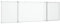 vidaXL Tableau blanc magnétique pliable 160x50x1,7 cm aluminium
