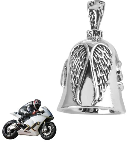 Hugfads Hochwertige Guardian Bell Motorrad Glöckchen aus Edelstahl für Glück und Schutz für Motorradliebhaber