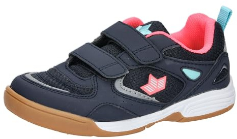 Lico Unisex Kinder Siro V Hallenturnschuhe, Marine Pink Türkis, 32 EU