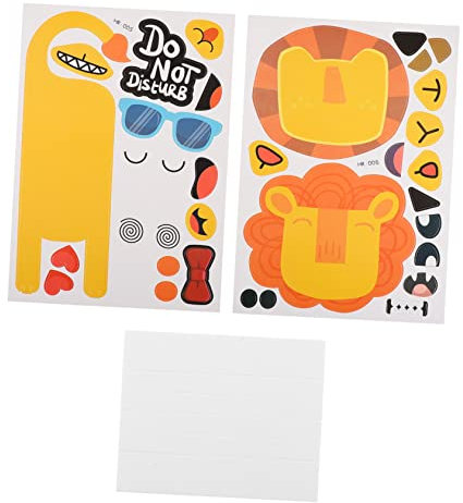 ifundom 2pcs Cartoon Animal DIY Door Knob Signs for Boys and Girls Fun and Creative Boys and Girls Decor Easy to Assemble for Bedrooms and Playrooms