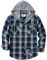 SwissWell Chemise Homme à Carreaux Flanelle Chemise Bûcheron Homme Surchemise Manches Longues Capuche Bouton Chemise Décontractée Bleu-Marron M