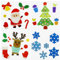 4 pegatinas de gel gruesas navideñas, pegatinas navideñas para ventanas, regalos de invierno, pegatinas de gelatina para ventanas para niños, lindas calabazas, murciélagos, brujas, decoraciones