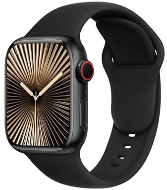 C1B para Correa Apple Watch Ultra 2/Ultra/SE/Series11 10 9 8 7 6(49mm 46mm 45mm 44mm 42mm 41mm 40mm 38mm)-Compatible con Hombre y Mujer,Estilo Original,Ajuste Seguro,Negro