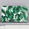 Hixingo TV Cover Decorative, 3D Green Plant Pattern TV Dust Cover 32-80inch TV Screen Dust Cover Universal Television Cover Stretch TV Screen Protection Cover (49-52inch,Monstera Leaf)