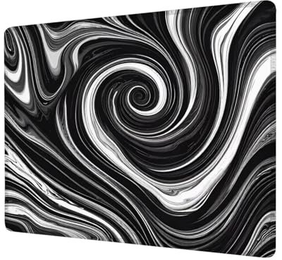 Mouse Pad Black Mouse Mat Small 200x150x3mm Desk Mat, Mini Gaming Mouse Pad White Mousepad with Stitched Edges, Waterproof Surface, Mouse Mats for Wireless Mouse Travel Office Laptop Portable H1-592