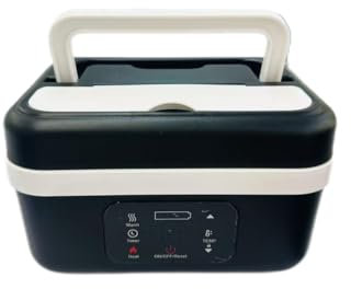 Fagalil Scatola da Pranzo Elettrica Senza Fili, 1L Scatola da Pranzo Riscaldata a Batteria per Adulti Portatile in Acciaio Inossidabile Riscaldatore di Cibo con Stoviglie e Sacchetto Isolato