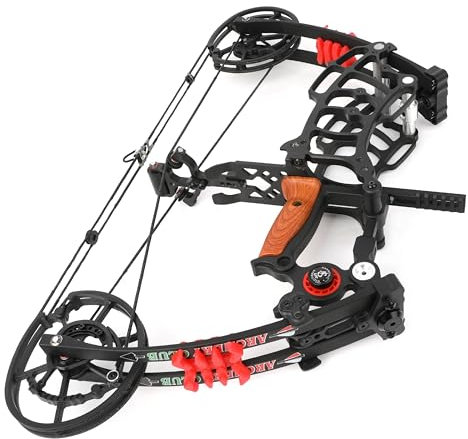 Poearcus Bogenschießen-Jagdbögen Compoundbogen Doppelnutzung für Pfeile und Stahlkugeln 30-50 lbs Einstellbar für Bogenschießen, Outdoor-Jagd, Zielschießen und Bogenfischen (Nur Compoundbogen)