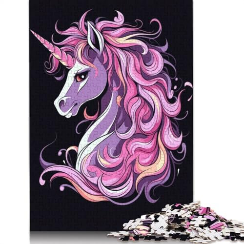 Unicorn Animal Neon Friend Jigsaw Puzzles Puzzles for Adults Kids. 1000 Piece Great Gifts Challenge Toy Educational Game Home Decoration for Adults& Kids Age 14 Years Up 1000pcs (75x50cm)
