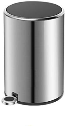 Stainless Steel Trash Can - 12L Pedal Bin for Kitchen Bathroom Living Room Bedroom - Colorful Waste Basket Stylish Space-Saving Design