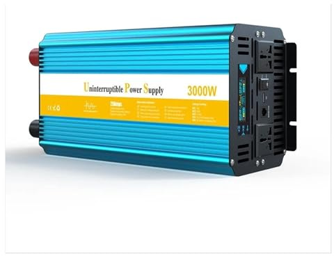 Onduleur 2000W 3000W 2kw 3kw 4kw 6kw Compatible avec Batterie Plomb-Acide/Gel/LiFePO4 Au Lithium 12V 24V À Onde Sinusoïdale UPS Chargeur Onduleur(12V,220V-240V60HZ),6000W