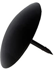 Amig - Pack de 4 Clavos Decorativos para Forja - Ø 40 mm - Forma Redonda - Ideal para Decoración en Armarios, Mesas o Puertas de Estilo Rústico - Acero Negro