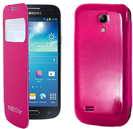 ebestStar - kompatibel mit Samsung Galaxy S4 Mini Hülle GT-i9190, i9192, i9195 View Case Handyhülle, Windows Schutzhülle Cover, Pink