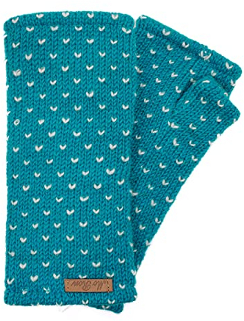McRon Damen Gestrickte Pulswärmer Ines Türkis 3498