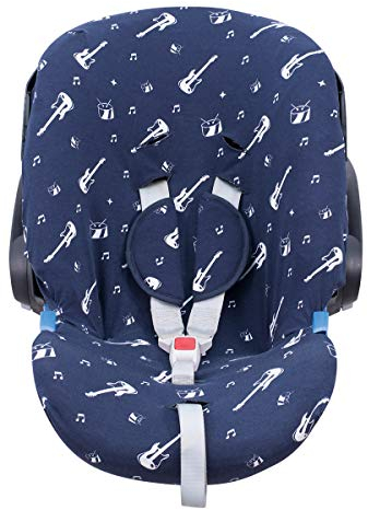 JYOKO Kids Bezug für Autositz kompatibel mit Cybex Aton Cloud- Q-M-2-4-5, aus Baumwolle (Aton 2, Rock Hero)