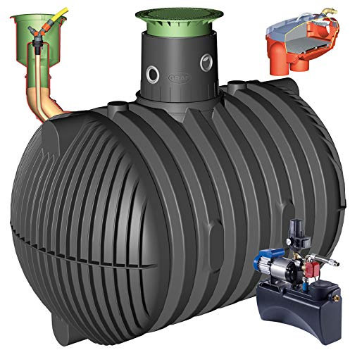 Graf Regenwasser-Erdtank Carat Regenwassertank Zisterne Wassertank Haus Eco-Plus, 10.000 L begehbar