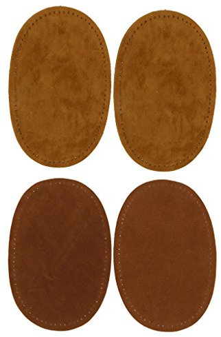 kowaku 2 Farben Paare Aufgenähte Wildleder Oval Elbow Knie Patches für Pullover Hosen Reparatur