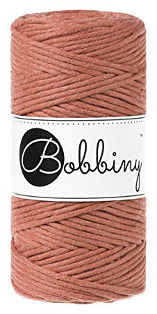 Bobbiny Corde Macramé Peignée Regular 3mm (Terracotta) 100m