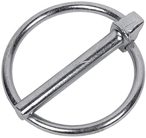 DOJA INDUSTRIAL | Klappsplint Bolzen | 50 Stück 10mm Durchmesser x 46mm Lang | Verzinkter Stahl | Steckbolzen Splint Klappstecker | Sicherung Klappsplinte für Boot, Fahrrad, Anhaenger, Traktor