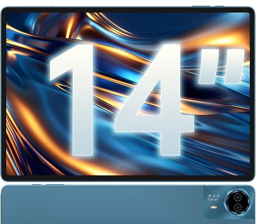 TECLAST T70 Tablet 14 Pulgadas Android 14 Tablet Gaming, 20GB RAM+256GB ROM(TF 6TB), 2.2Ghz MTK Helio G99 Octa-Core, Doble SIM 4G LTE+5GWiFi, 10000mAh 18W/13MP+8MP/BT5.2/Widevine L1/OTG/GMS/GPS-2025