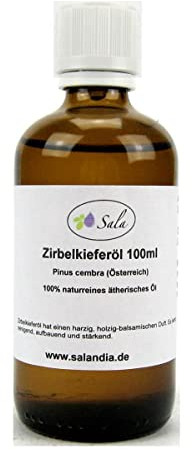 Sala Zirbelkieferöl ätherisches Öl naturrein 100 ml Glasflasche